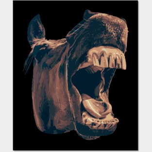Funny Yawning Horse Posters and Art
